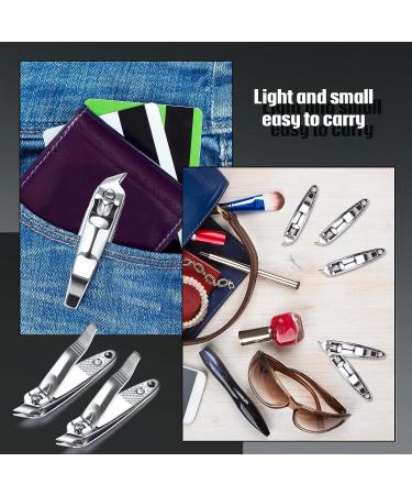 12 Pcs Slanted Edge Nail Clippers - Metal Side Cuticle Trimmer for Precise Nails Cutting - Curved Nail Edge Cutter for Pedicure and Manicure - Buy Online on SooperMarket.com
