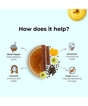 Organic Himalayan Apple Cider Vinegar with Amla, Turmeric, Cinnamon, Black Pepper - 500ml (17 Fl Oz) - USDA Certified - Immunity Booster - Buy Online on SooperMarket.com