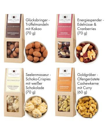Wellnut Christmas Box | 4 Premium Nut & Chocolate Snacks in Birch Wood Gift Box | Perfect for Family & Friends | Additive-Free Treats - Buy Online on SooperMarket.com