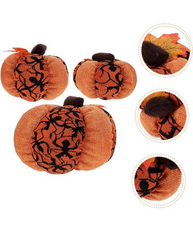 ORFOFE 3pcs Halloween Pumpkin Photography Props Pumpkin Plush Thanksgiving Throw Pillow Pumpkin Stuffed Animal Halloween Pumpkin Adorn Pumpkin Shaped Home Decor Desktop Supplies Pp Cotton Orange2 15X15X15CM - Buy Online on SooperMarket.com