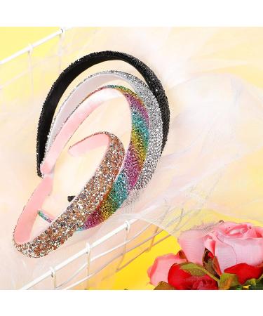 Waydress Rhinestone Headband Set - 4 Pieces Crystal Sparkly Jewel Bling Hair Accessories for Women (Bright Color) - Buy Online on SooperMarket.com