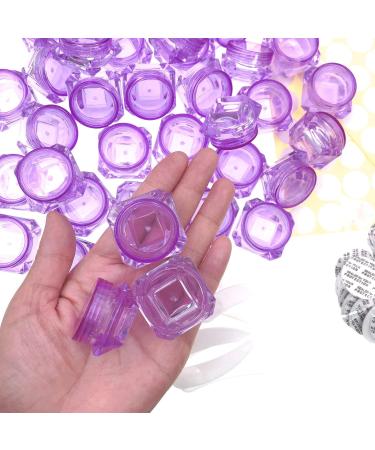 JZK 40 Pack of Purple Transparent 3ml Cosmetic Jars - Perfect for Creams Lip Balm & Travel - Buy Online on SooperMarket.com