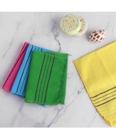 Sibba 5Pcs Asian Exfoliating Mitts - Dual-Sided Korean Gloves for Dead Skin Removal | Shower Scrub Mitt Bath Accessories - Buy Online on SooperMarket.com