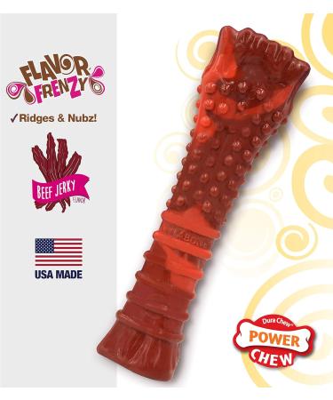 Nylabone Dura Chew Beef Jerky Power Chew - XL Chewing Bones for Heavy Chewers (Pack of 2) - Ideal for Dogs up to 23 kg - Multi-Colored - Buy Online on SooperMarket.com