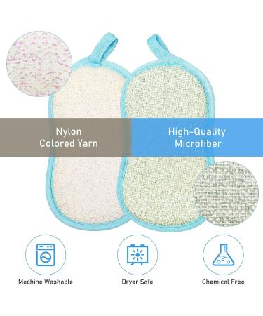 KisSealed 20 Pcs Scrub Sponge Pads Durable Dishes Cleaning Sponges for Kitchen Reusable Washing Up Cleaner Multiple Uses Scouring Power Scrubs for Dishwasher Sink Bathroom Counter Stove - Buy Online on SooperMarket.com