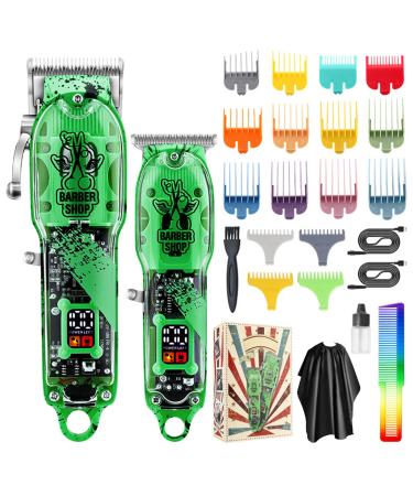 Electric Hair Clippers Cordless Hair Trimmer Men's Haircut Kit with 16 Guide Combs Hair Trimming Styling & Grooming Kit Haircut Cape Hair Comb for Salon Barbers Home Use
