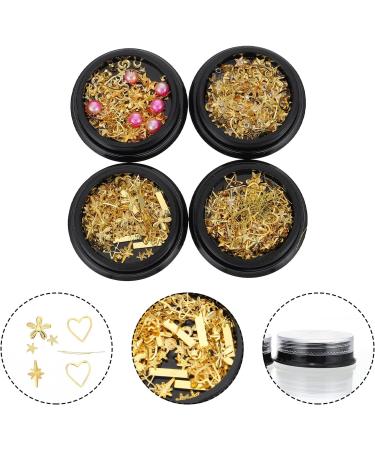 4 Boxes Nail Art Accessories Nail Supplies Gem Miss Metal - Buy Online on SooperMarket.com