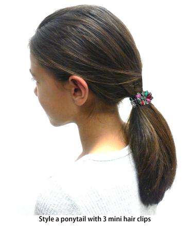 Set of 8 Tiny Metal Hair Claws - Lightweight Mini Jaw Clips in Multi Colors - Buy Online on SooperMarket.com