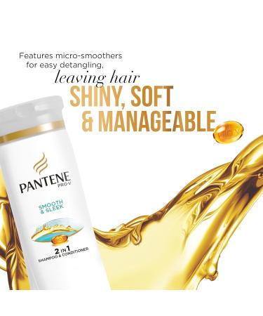 Buy Pantene Pro-V Smooth & Sleek 2 in 1 Shampoo & Conditioner 12.6 fl oz - Best Price Fast International Shipping - Buy Online on SooperMarket.com