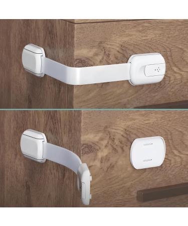 BEARTOP Premium Baby Drawer Lock | 15kg Strong Hold | Child Safety Lock for Cupboards & Drawers | Tested for Harmful Substances | White (16 Pieces) - Buy Online on SooperMarket.com