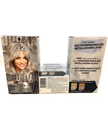 SCHWARZKOPF GOT2B Precious Metal Hair Color M70 Moon Metallic Silver 1 Pack (1 x 142 ml) Silver 142 ml (1 Pack)