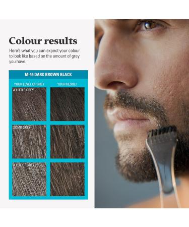 Just For Men M45 Dark Brown Black Moustache & Beard Dye for Fuller Look - Includes Applicator Brush - Buy Online on SooperMarket.com