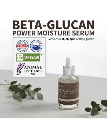 IUNIK Beta-Glucan Power Serum 400 000 ppm Intense Hydration for Dry, Mature, and Sensitive Skin Vegan Korean Skincare with Mushroom Yeast Extracts Cell Regenerating and Lifting Formula - Buy Online on SooperMarket.com