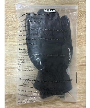 Alisxm Waterproof Touchscreen Winter Gloves for Men & Women - Ideal for Running Skiing Hiking & Cycling | Dark Black - Buy Online on SooperMarket.com