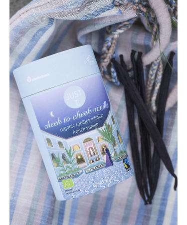 JUST T Cheek to Cheek Vanilla Premium Loose Leaf Tea (125g) | Organic Rooibos Tea Infused with French Vanilla | Organic Loose Tea High-Grown Tea in a Sustainable Storage Tin for All Tea Lovers Cheek to Cheek Vanilla 125 g - Buy Online on SooperMarket.com