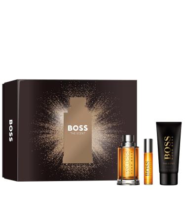 Hugo Boss The Scent Eau de Toilette Ambery Men's Cologne With Notes of Ginger Manika Fruit & Leather Accords Long Lasting Fragrance 2.3 Fl Oz (Pack of 3)