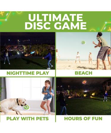 Toysery LED Frisbee - Glow in The Dark Light Up Flying Disc for Adults and Kids - Outdoor Adventure Toy - Buy Online on SooperMarket.com