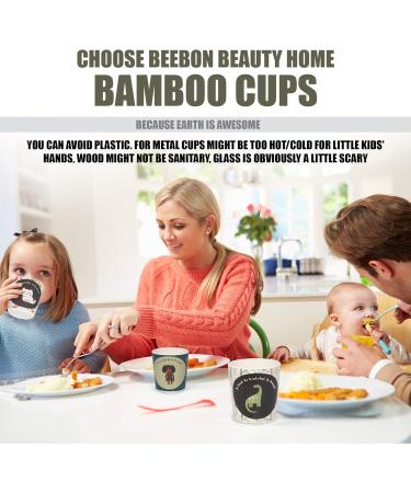 BeeBon Beauty Home Eco-Friendly Bamboo Kids Cups 8 Oz - Set of 4 - Buy Online on SooperMarket.com