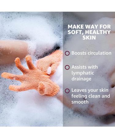 Cleanlogic Exfoliating Gloves - Reusable Body Exfoliator for Smooth, Clean Skin - Boost Circulation and Lymphatic Drainage - 3 Pairs - Buy Online on SooperMarket.com