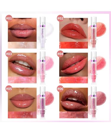 3 Colors Lip Plumping Booster Set - Natural Fuller Gloss Hydrating Lip Care Serum Glitter Finish (04+05+06 - Buy Online on SooperMarket.com