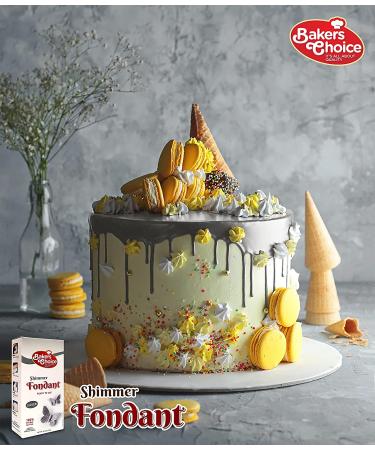 Silver Fondant Icing - 4.4 oz. | Ready-to-Use Cake Frosting | Kosher, Dairy-Free, Nut-Free | Ideal for Cake Decorating | By Baker's Choice - Buy Online on SooperMarket.com