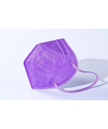 EUROPAPA FFP2 Masks - 20x Small Size 5-Ply Respiratory Masks Individually Packed EU Certified (2016/425) - Purple - Buy Online on SooperMarket.com