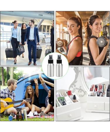 50ml Mini Spray Bottles - Set of 4 Aluminum Atomizers for Water Perfume Cosmetics & Essential Oils | Travel-Friendly Refillable Design - Buy Online on SooperMarket.com