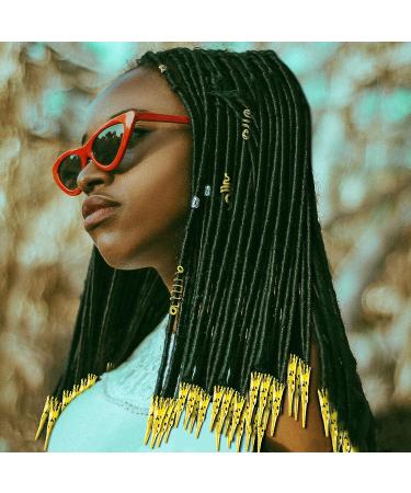 130-Piece Gold Locs Hair Jewelry Kit for Women - Dreadlocks Accessories, Beads, Braids, Hair Cuffs, Charms - Goddess Style - Buy Online on SooperMarket.com