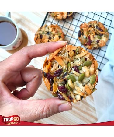 Tropgo Omega Mix 200g - Premium Nuts Seeds and Dried Fruit in Resealable and Recyclable Tub - Contains Fibre Protein and Essential Minerals - Wholesome Trail Mix - Healthy Snacks for All Ages - Buy Online on SooperMarket.com