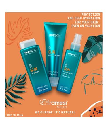 Framesi Morphosis SUN Shampoo - Deep Cleansing Chlorine Removal & Hydration | Natural Color Safe Hair Care for All Hair Types - Buy Online on SooperMarket.com