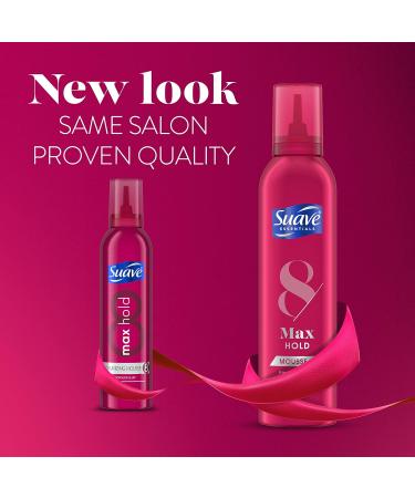 Suave Max Hold 8 Volumizing Mousse - 9 Oz Pack of 2 for Fine Wavy & Curly Hair | Moisturizing Volume Foam - Buy Online on SooperMarket.com
