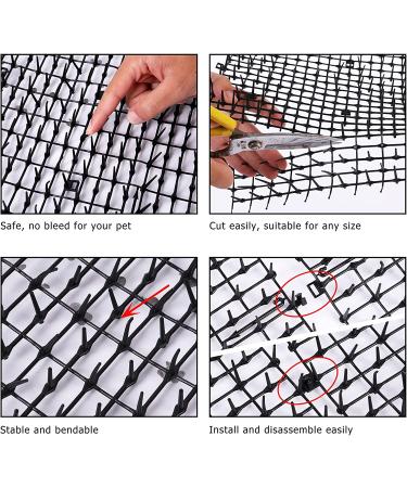 13ft Cat Scat Mat with Spikes 2 Pack - Anti-Cat Deterrent Prickle Strip for Cats - Buy Online on SooperMarket.com
