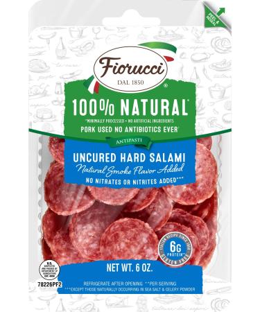 Fiorucci All Natural Hard Salami Nuggets, 6 Ounce Uncured Hard Salami