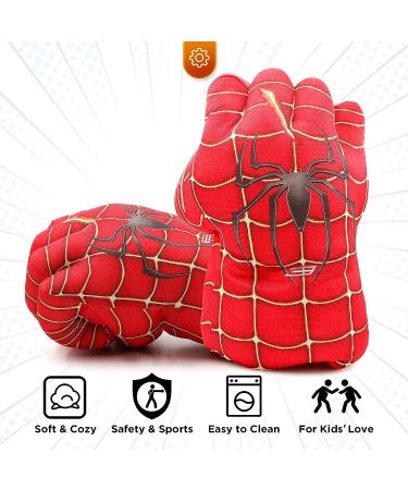 Kids Boxing Plush Superhero Gloves - Red | Fun Hands Fists Toys - Buy Online on SooperMarket.com