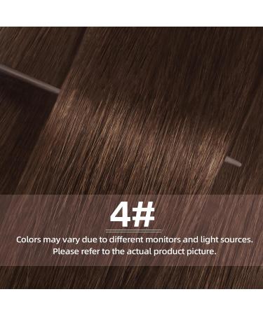 Dark Brown Seamless Clip in Human Hair Extensions - 12 Inch (60g), 7 Pieces Natural Thick Weft Hair Extensions for Women - 4 - Buy Online on SooperMarket.com