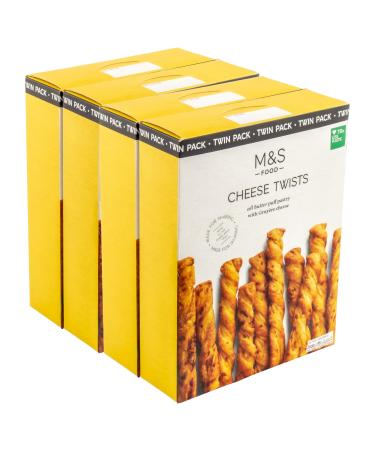 M&S Marks & Spencer Cheese Twists All Butter Puff Pastry with Gruy re Cheese Made in France 500g (4 x 125g)