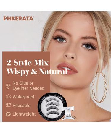 Shop Natural 3D Magnetic Eyelashes - No Glue No Liner 2 Styles with Applicator | Worldwide Shipping - Buy Online on SooperMarket.com
