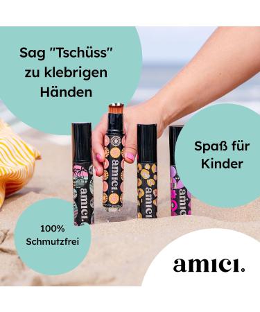 Amici Sun Protection Brush - Beachy Blue | Complete Sun Protection for Babies Children & Adults | Brush & Makeup Applicator in One - Buy Online on SooperMarket.com