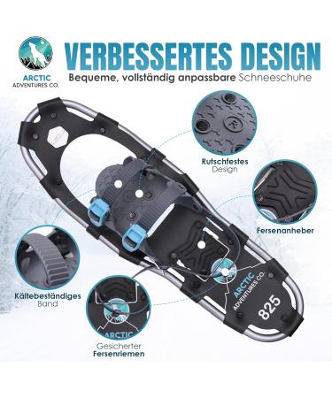 Buy Arctic Adventures Co. Lightweight Aluminum Snowshoes for Men & Women - Adjustable Sizes & Trekking Poles | International Shipping - Buy Online on SooperMarket.com