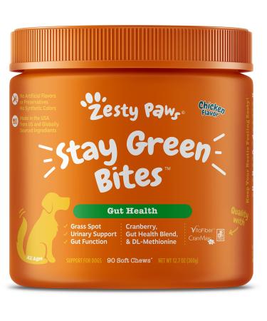 Zesty Paws Stay Green Bites For Dogs Digestion All Ages Beef Flavor 90 Soft Chews