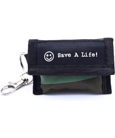 mantuuu CPR Ventilation Mask Set of 2 | Essential First Aid Kit with Disposable Gloves & Key Ring Carabiner - International Shipping Available - Buy Online on SooperMarket.com