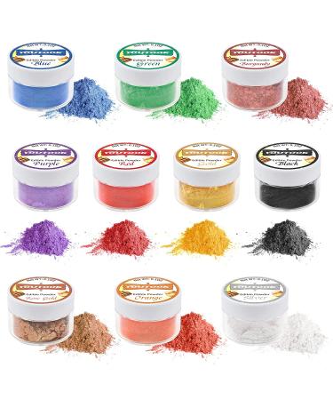 Luster Dust Edible Set - 10 Colors for Baking, Cakes, and Drinks (3g each bottle) - Buy Online on SooperMarket.com