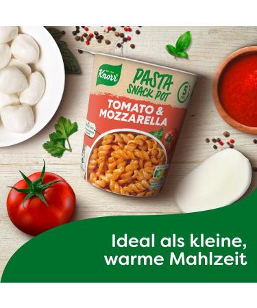 Knorr Pasta Snack Tomato-Mozzarella Sauce - Instant Delicious Pasta Ready in 5 Minutes (72g Pack) | International Shipping Available - Buy Online on SooperMarket.com