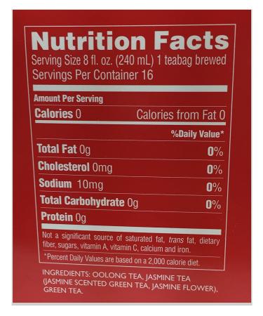 Dynasty 100% Natural Tea - 16 Individual Bags per Pack, Chinese Restaurant 16 Count (Pack of 6) - Buy Online on SooperMarket.com