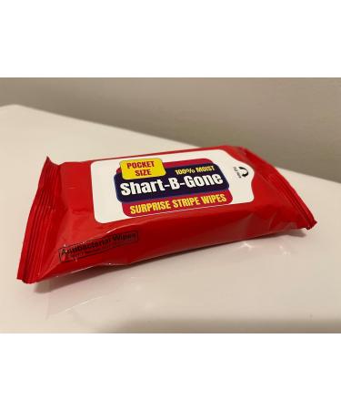 Shart Be Gone Surprise Stripe Wipes - Funny Travel Size Moist Wipes for Teens & Adults | International Shipping Available - Buy Online on SooperMarket.com