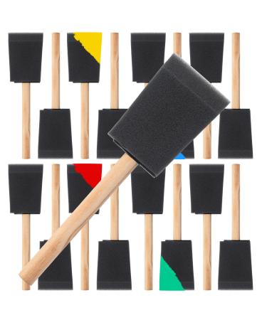 Mister Rui-Foam Paint Brushes, 2 Inch Sponge Brushes 16 Pack, Poly-Foam brush set, Sponge brushes for painting and cleaning