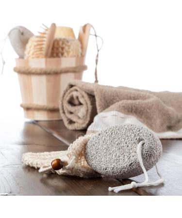 Larminly Kit Pumice Stone for Feet - Natural Callus Remover Pedicure Set with Sisal Soap Bag - Buy Online on SooperMarket.com