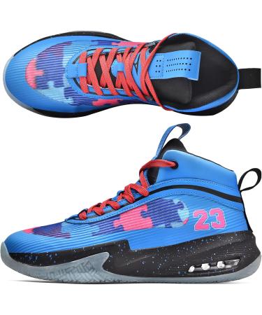 Buy ASHION Children's Basketball Shoes - Dark Blue Boys Sneakers | Indoor Tennis Shoes 37 EU - International Shipping Available - Buy Online on SooperMarket.com