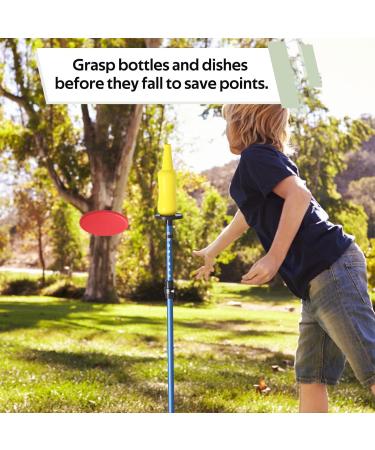 Teamaze Flying Discs Game Set - 2 Pack Bottle Game with Height Adjustment and Score Tracker for Family Outdoor Fun - Buy Online on SooperMarket.com