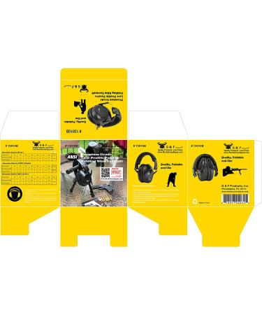 Earmuffs hearing protection with low profile passive folding design 26dB NRR and reduces up to 125dB  black Satin Black Earmuff - Buy Online on SooperMarket.com